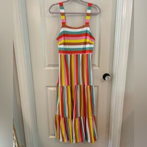 J CREW striped maxi dress, size S